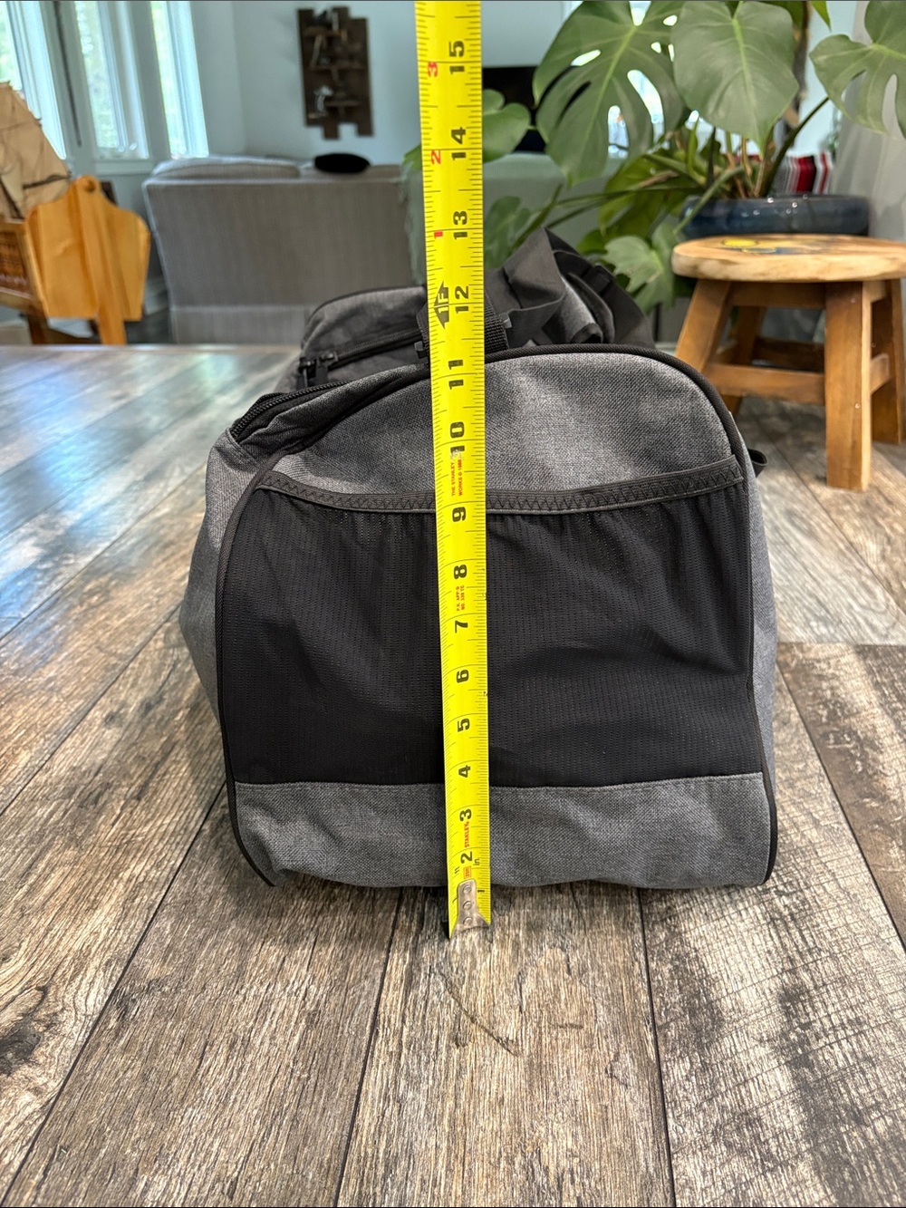 Champion Gray Duffel Bag with Red Accent Logo - Picture 2 of 13